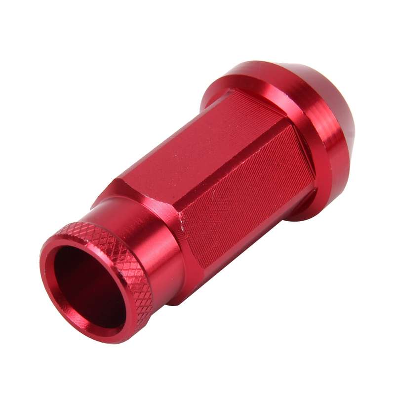 D1 Spec P1.5 M12x1.25 Racing Wheel Nut, Length: 50mm(Red)
