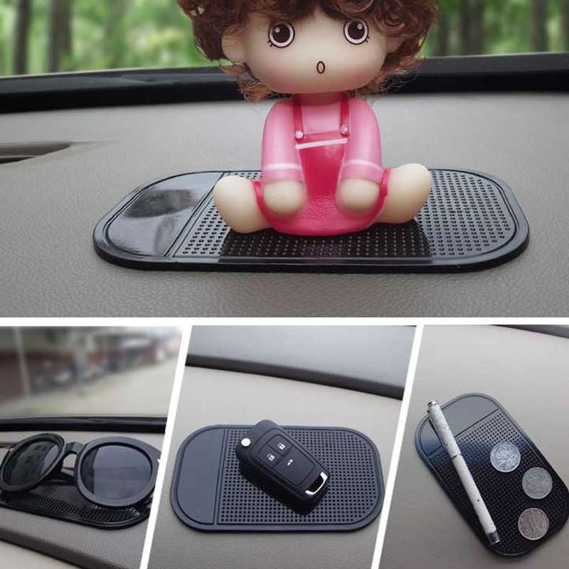 10 PCS Car Anti-Slip Mat Super Sticky Pad for Phone / GPS/ MP4/ MP3(Black)