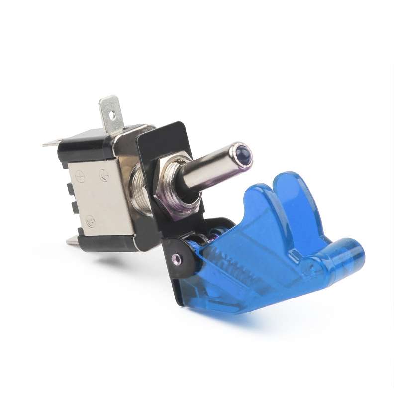 Flip Cover Nitrous Arming Switch with Blue LED Indicator (Vehicle DIY), Blue(Blue)
