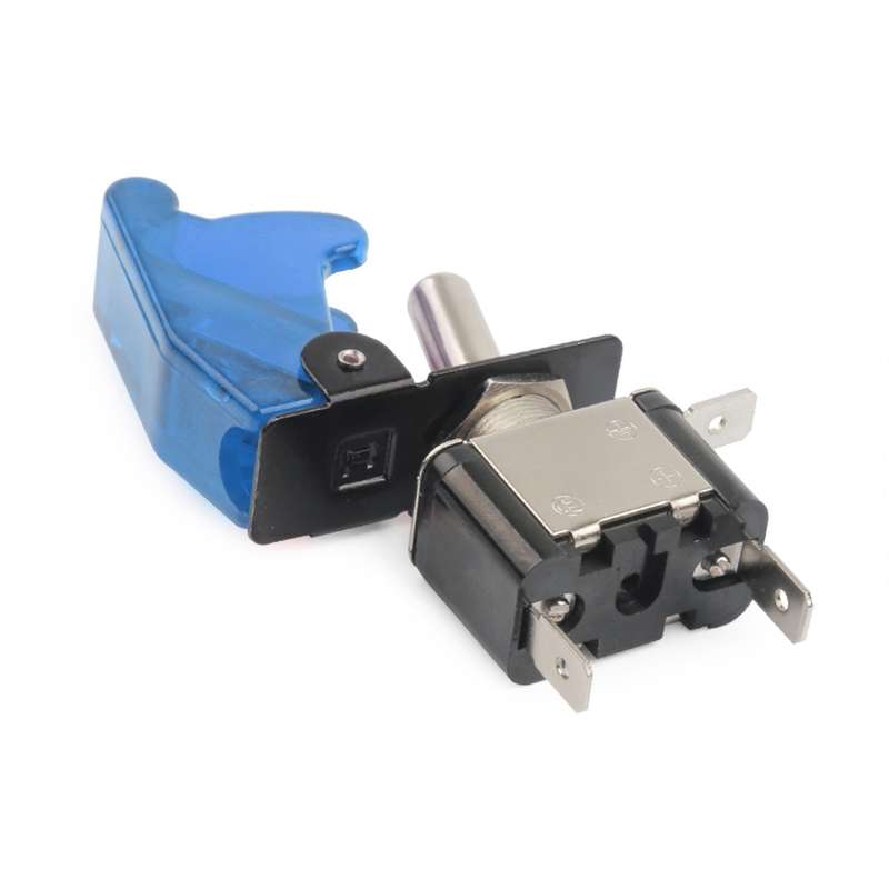Flip Cover Nitrous Arming Switch with Blue LED Indicator (Vehicle DIY), Blue(Blue)