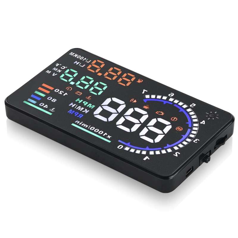 A8 5.5 inch Car OBDII HUD Warning System Vehicle-mounted Head Up Display Projector with LED, Support
