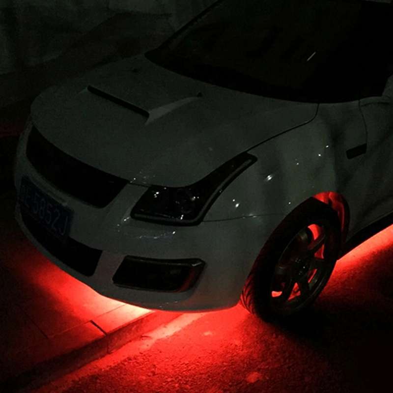 10 PCS 30cm 15 LED Waterproof Flexible Car Strip Light, DC 12V(Orange Light)