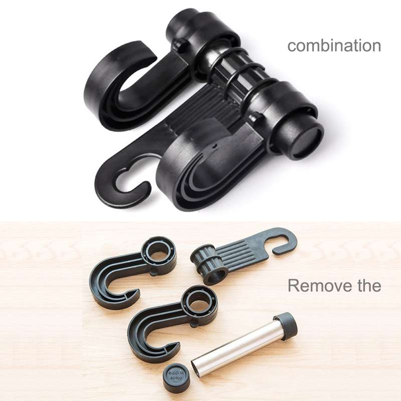 2pcs KANEED Car Vehicle Multi-functional Seat Headrest Bag Hanger Hook Holder Seat Headrest Hanger H