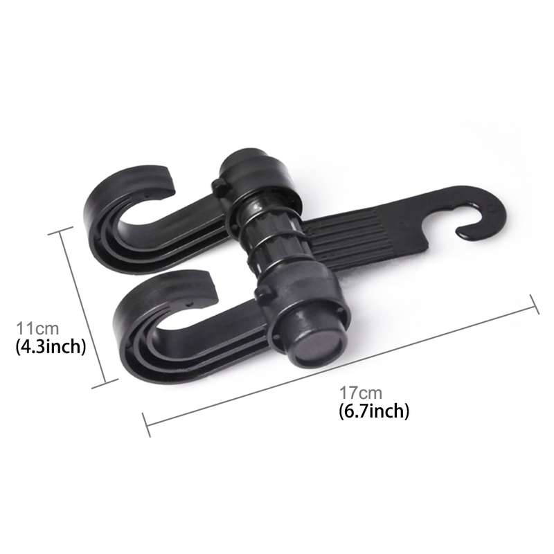2pcs KANEED Car Vehicle Multi-functional Seat Headrest Bag Hanger Hook Holder Seat Headrest Hanger H