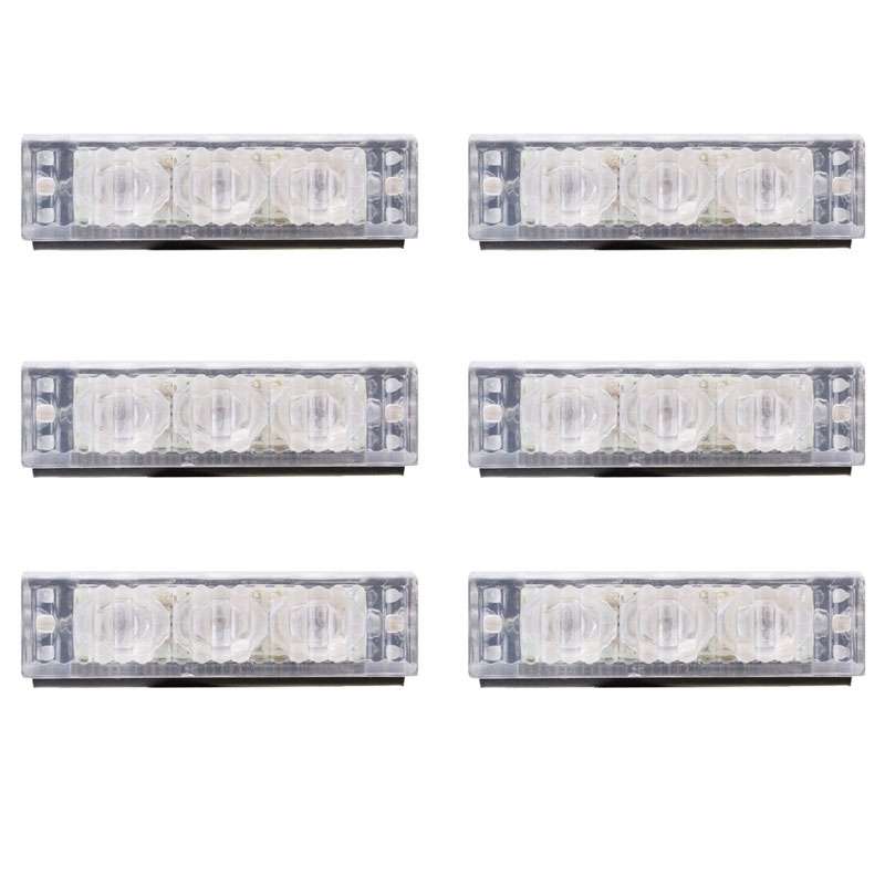 6W 450LM 6 x 3-LED Yellow Light 577nm Car Strobe Flash Warning Light Signal Lamp, DC 12V
