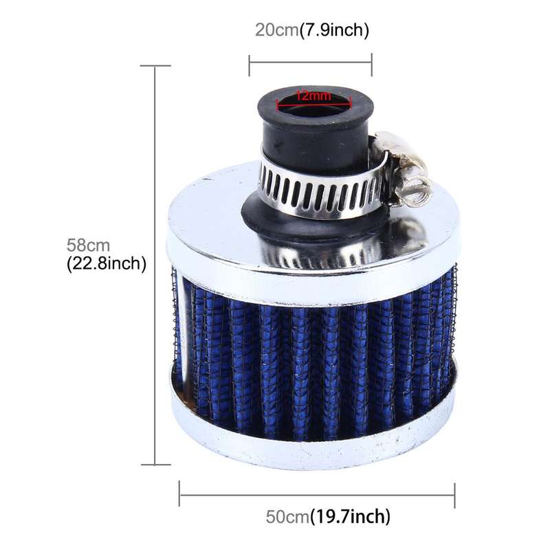 MZ 50mm Universal Mushroom Head Style Air Filter for Car(Black)