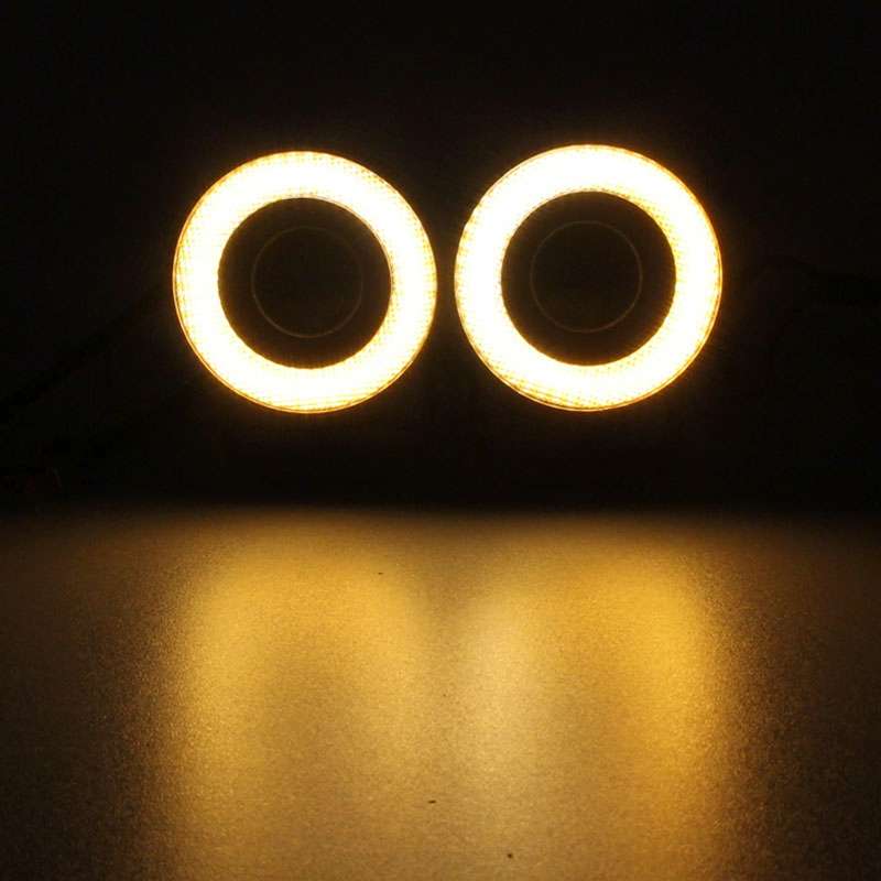 2 PCS 2.5 inch 10W 900LM White + Yellow Light 6500K Waterproof LED Eagle Eye Light for Vehicles, DC