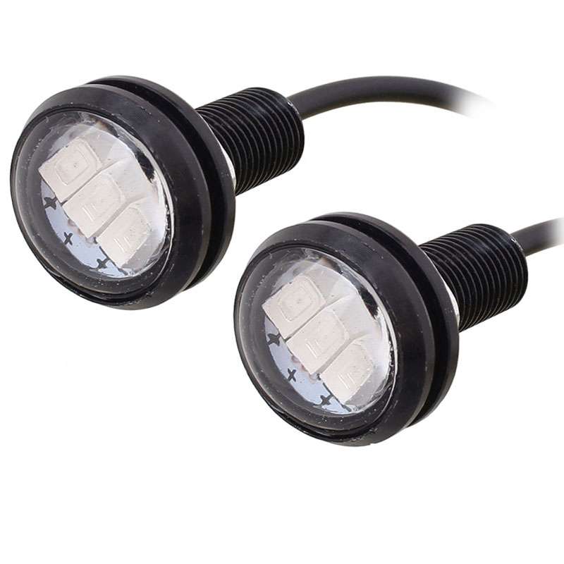 2 PCS MZ 22.5mm 1.5W 150LM Green Light 3 LED SMD 5630 Spotlight Eagle Eye Light Daytime Running Ligh