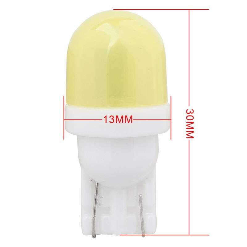10 PCS T10 1W 80LM Ceramic 2 LED SMD 5630 Car Clearance Lights Lamp, DC 12V