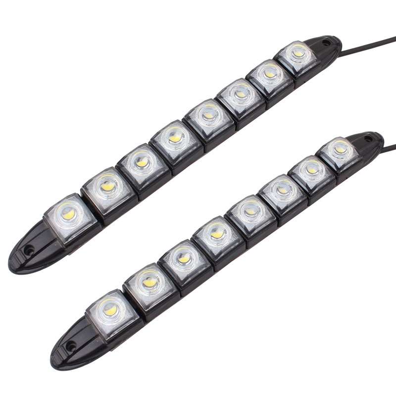 2 PCS 4W 8 LED SMD 5050 Flexible Snake LED Car Daytime Running Lights, DC 12V