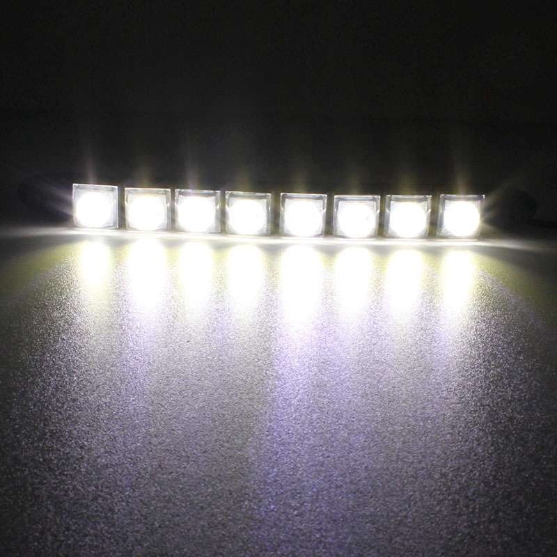 2 PCS 4W 8 LED SMD 5050 Flexible Snake LED Car Daytime Running Lights, DC 12V