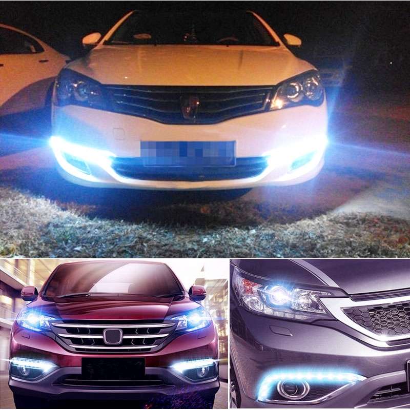 2 PCS 4W 8 LED SMD 5050 Flexible Snake LED Car Daytime Running Lights, DC 12V