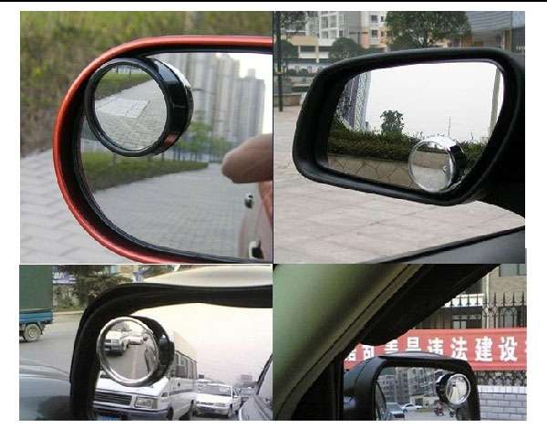 2 PCS 3R11 Car Rear View Mirror Wide Angle Mirror Side Mirror, 360 Degree Rotation Adjustable(Silver