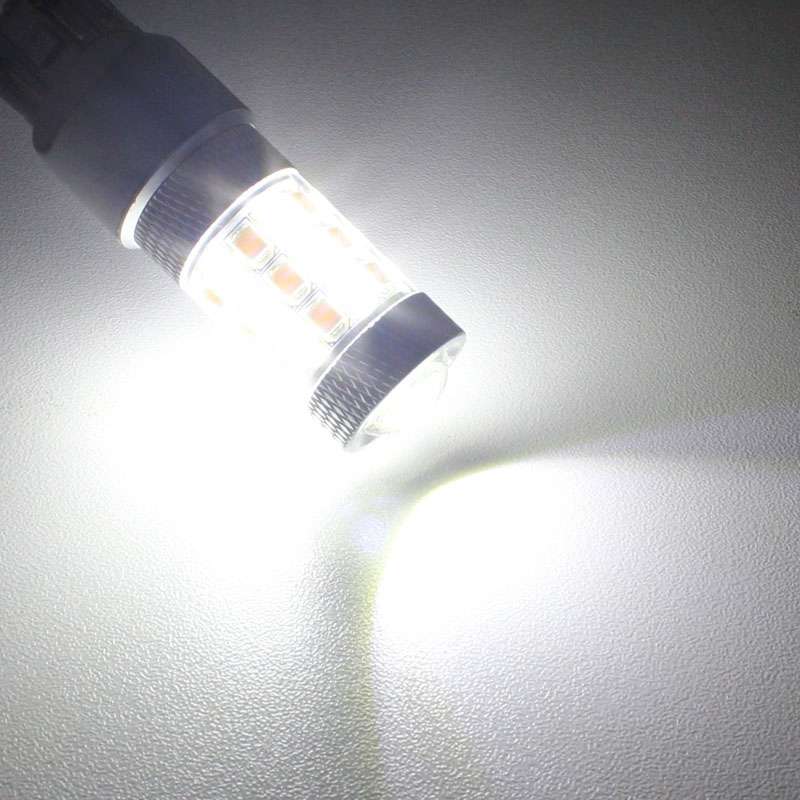 T20/7443 8W 420LM White + Yellow Light 42 LED 2835 SMD Car Brake Light Steering Light Bulb, DC 12V