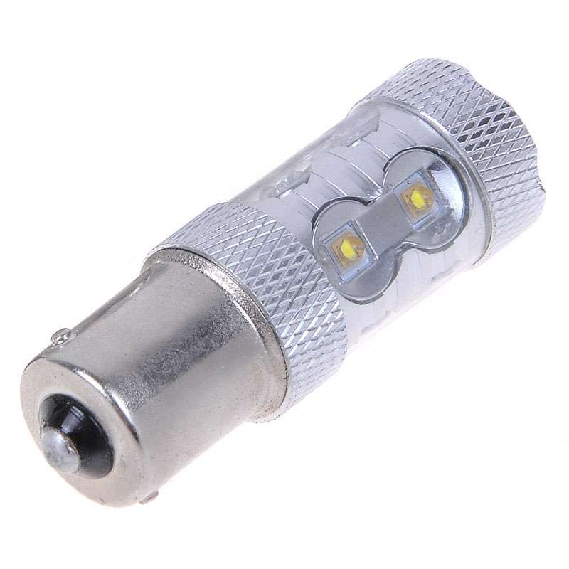 2PCS 1156/BA15S 650 Lumen 50W 10-3535-LEDs 6500K White Light Turn Signal Light, DC 12-24V
