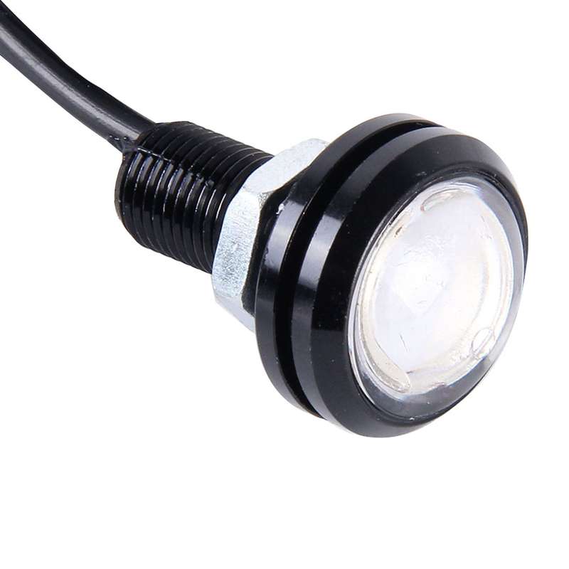2 PCS 2x 3W Waterproof Eagle Eye light White LED Light for Vehicles, Cable Length: 60cm(Blue Light