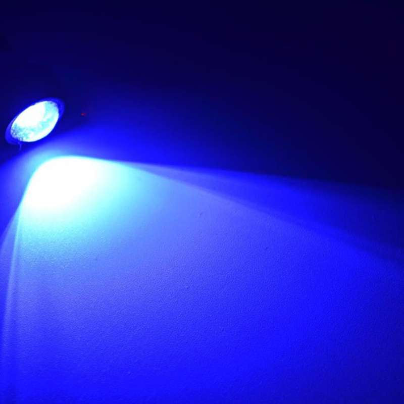 2 PCS 2x 3W Waterproof Eagle Eye light White LED Light for Vehicles, Cable Length: 60cm(Blue Light