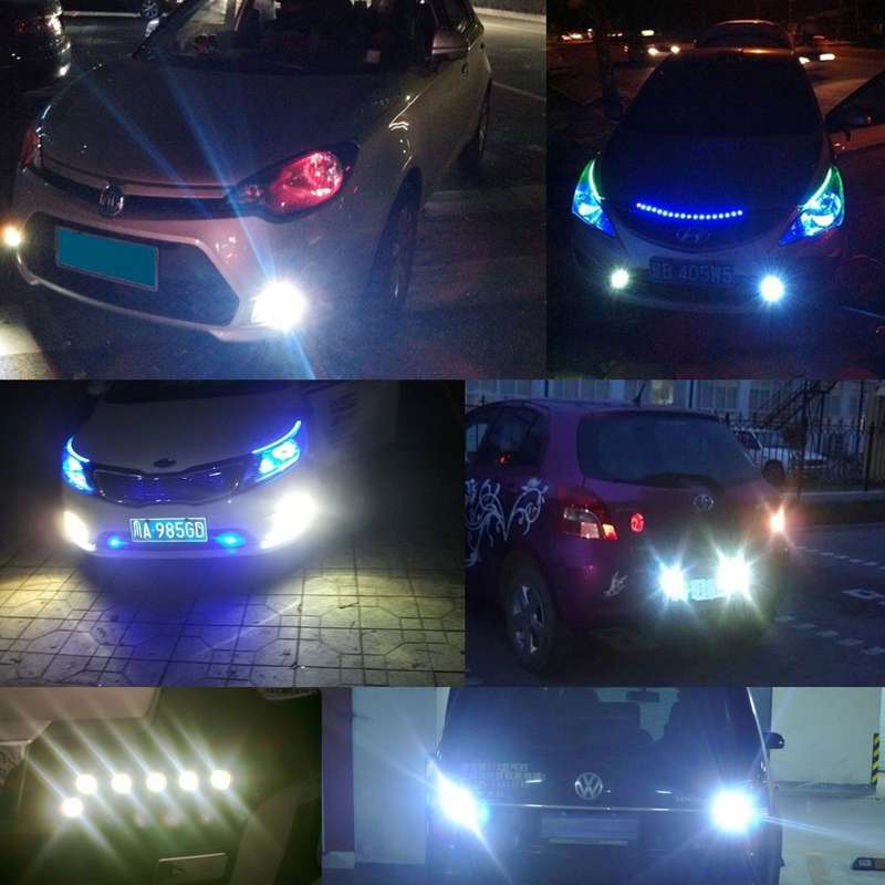 2 PCS 2x 3W Waterproof Eagle Eye light White LED Light for Vehicles, Cable Length: 60cm(Blue Light