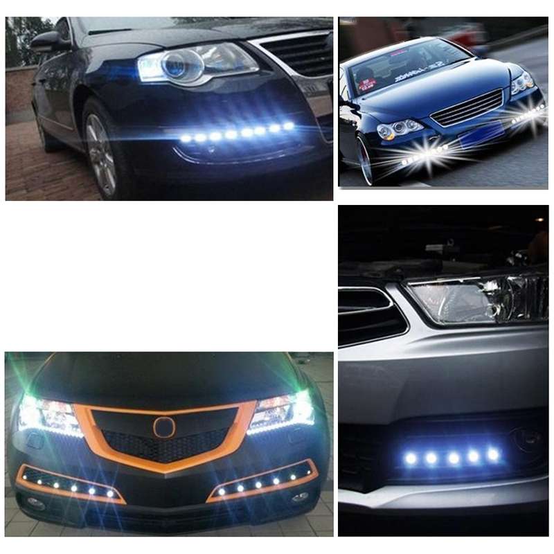 2 PCS 2x 3W Waterproof Eagle Eye light White LED Light for Vehicles, Cable Length: 60cm(Blue Light