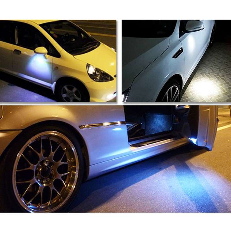 2 PCS 2x 3W 120LM Waterproof Eagle Eye light White LED Light for Vehicles, Cable Length: 60cm(Black