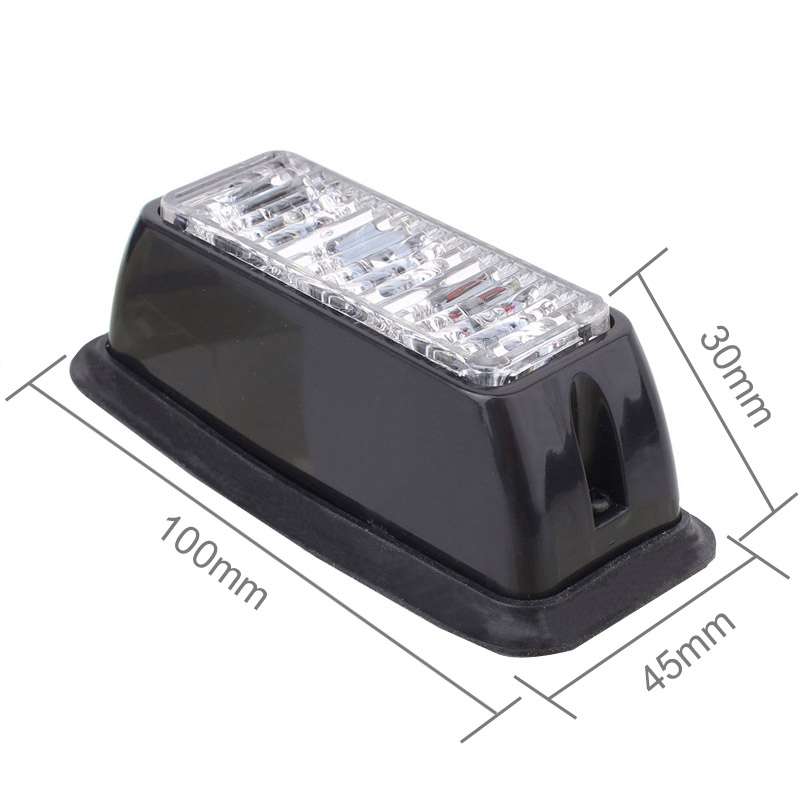 9W 540LM 6500K 3-LED White Light Wired Car Flashing Warning Signal Lamp, DC12V, Wire Length: 95cm