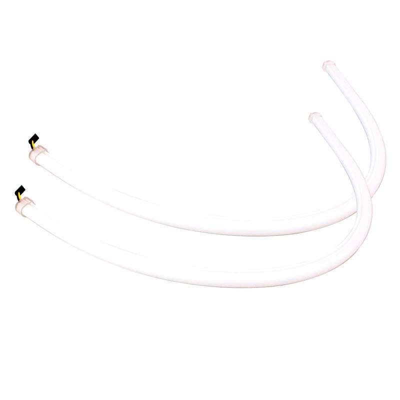 2 PCS 6W 360LM 6500K 597-577nm White + Yellow Wired LED Tube Daytime Running Light DRL Steering Lam