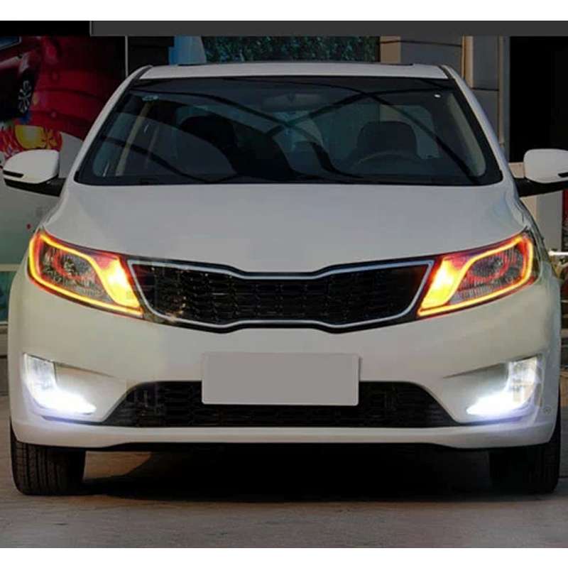 2 PCS 6W 360LM 6500K 597-577nm White + Yellow Wired LED Tube Daytime Running Light DRL Steering Lam