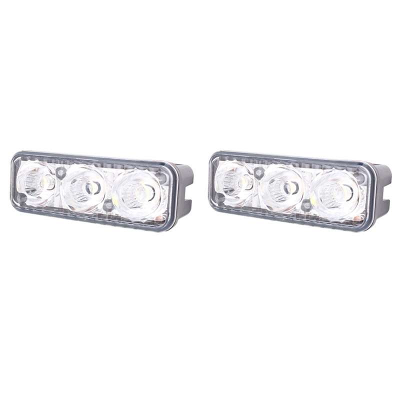 2 PCS MZ 9W 540LM 6500K 3-LED White Light Wired Car Daytime Running Light Fog Lamp, DC12-24V,Light W