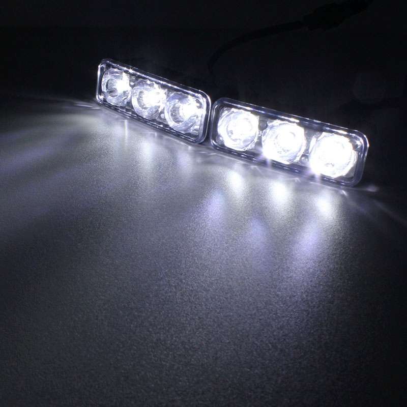 2 PCS MZ 9W 540LM 6500K 3-LED White Light Wired Car Daytime Running Light Fog Lamp, DC12-24V,Light W