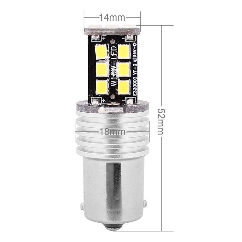 2 PCS 1156 3W LED 300LM SMD 2835 Car Rear Turn light / Backup Light for Vehicles, DC 12V(White Light