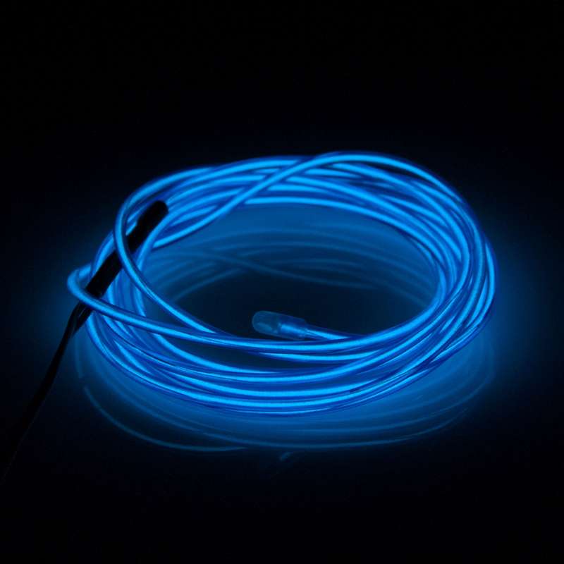EL Cold Blue Light Waterproof Round Flexible Car Strip Light with Driver for Car Decoration, Length: