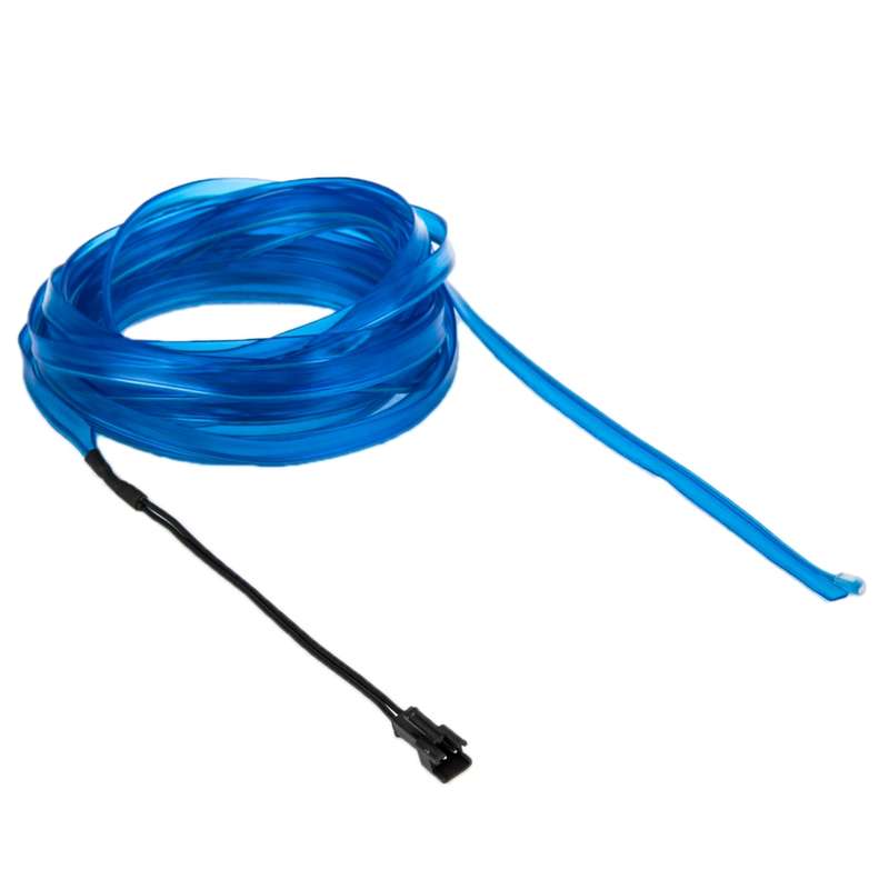 EL Cold Yellow Light Waterproof Flat Flexible Car Strip Light with Driver for Car Decoration, Length