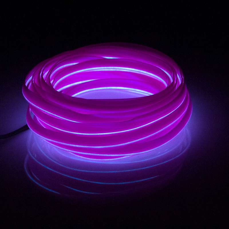 Waterproof Flat Flexible Car Strip Light with Driver for Car Decoration, Length: 5m (Ice Blue Light)