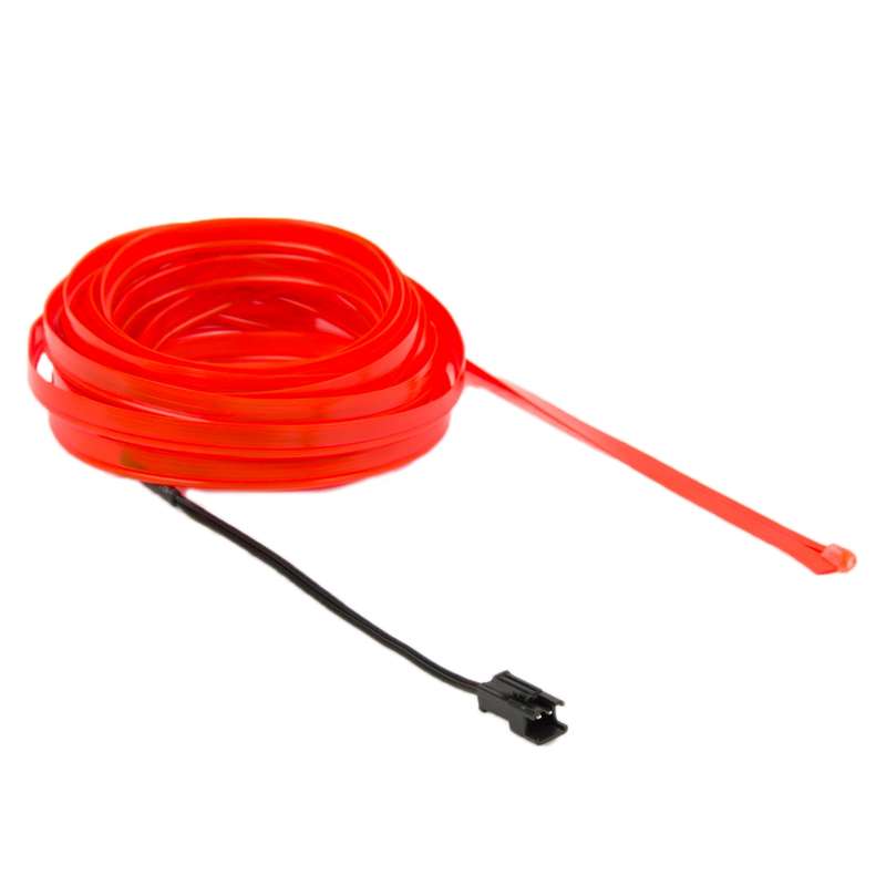 EL Cold Yellow Light Waterproof Flat Flexible Car Strip Light with Driver for Car Decoration, Length