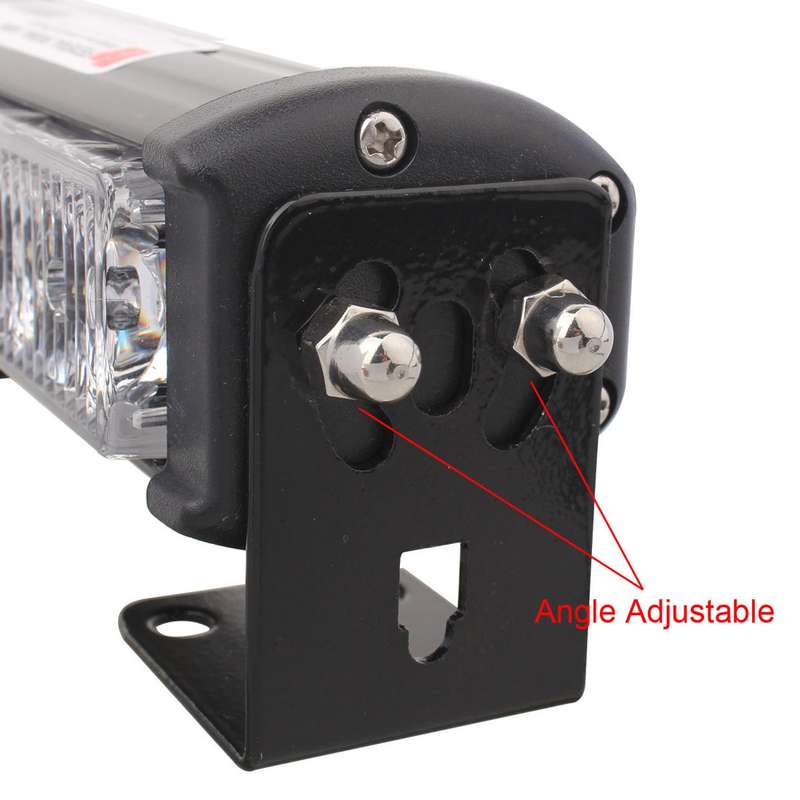 2 PCS 6 inch 6 LED 2 x 18W Car Flash Warning Light Red + Blue Change White Waterproof Emergency Lig