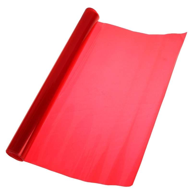 Protective Decoration Bright Surface Car Light Membrane /Lamp Sticker, Size: 195cm x 30cm(Red)