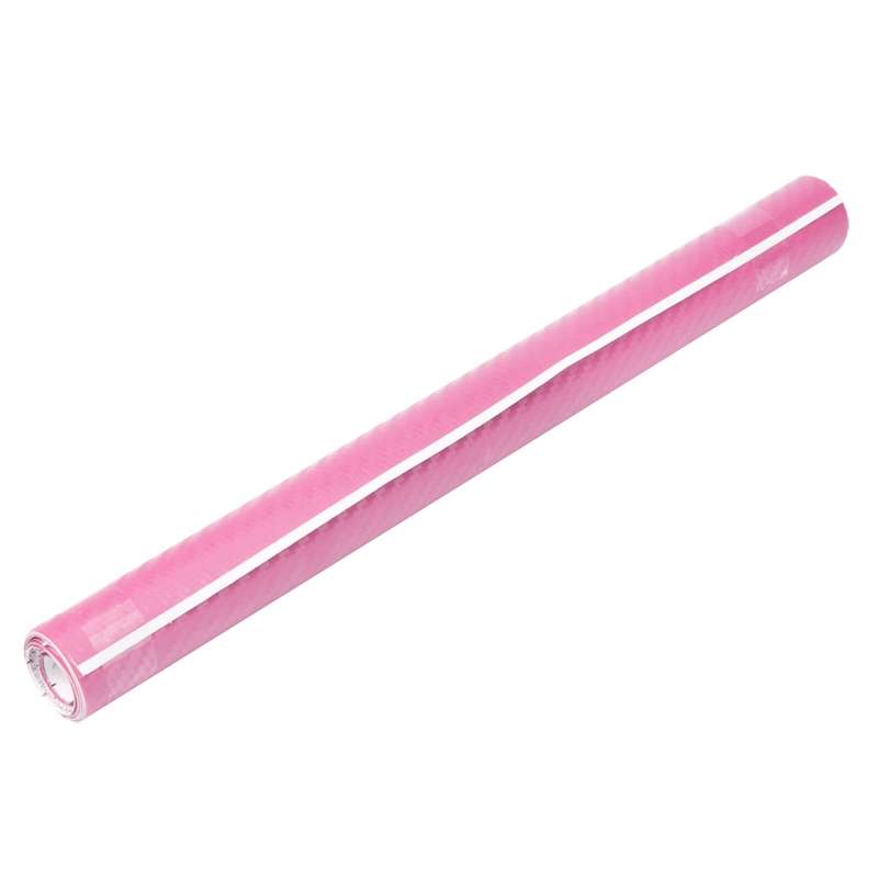 Car Decorative 3D Carbon Fiber PVC Sticker, Size: 127cm x 50cm(Pink)