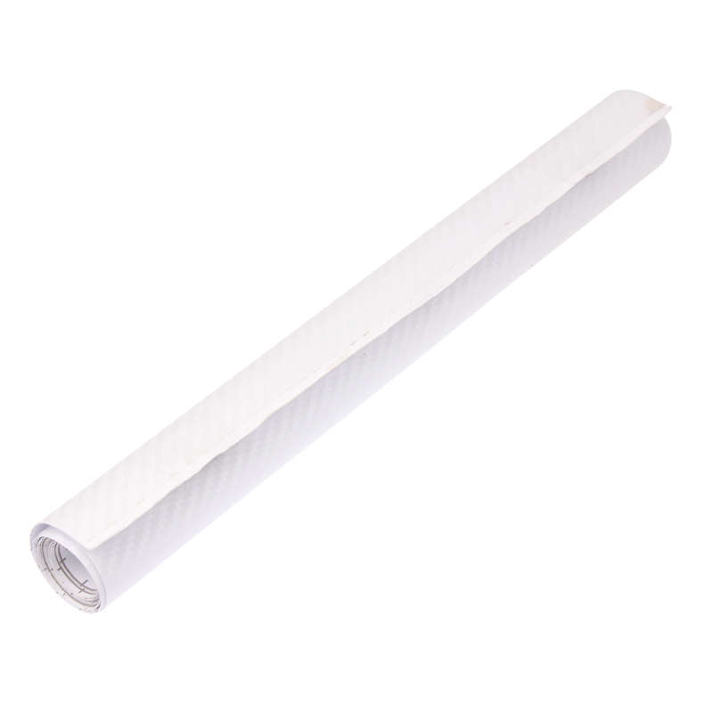 Car Decorative 3D Carbon Fiber PVC Sticker, Size: 127cm x 50cm(White)