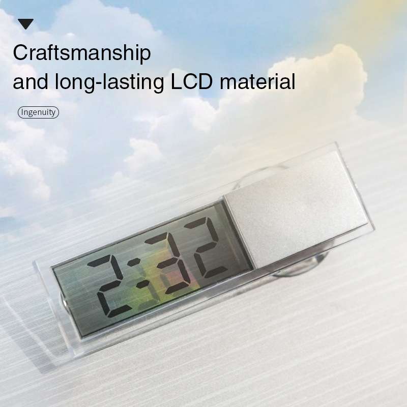 K-033 LCD Auto Clock with Sucker