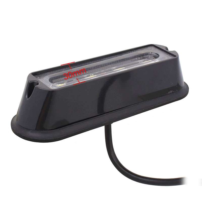 12W 720LM 4-LED Yellow Light 18 Flash Patterns Car Strobe Emergency Warning Light Lamp, DC 12V