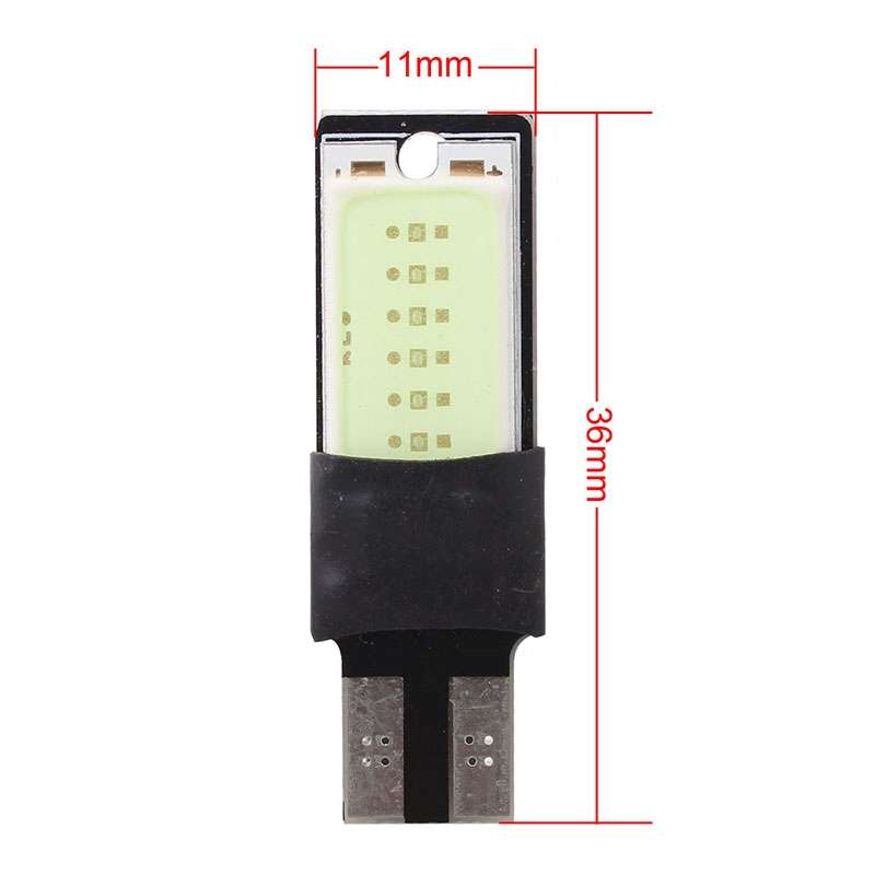2 PCS T10 6W 180LM Ice Blue Light Double-Faced 2 COB LED Decode Canbus Error-Free Car Clearnce Readi