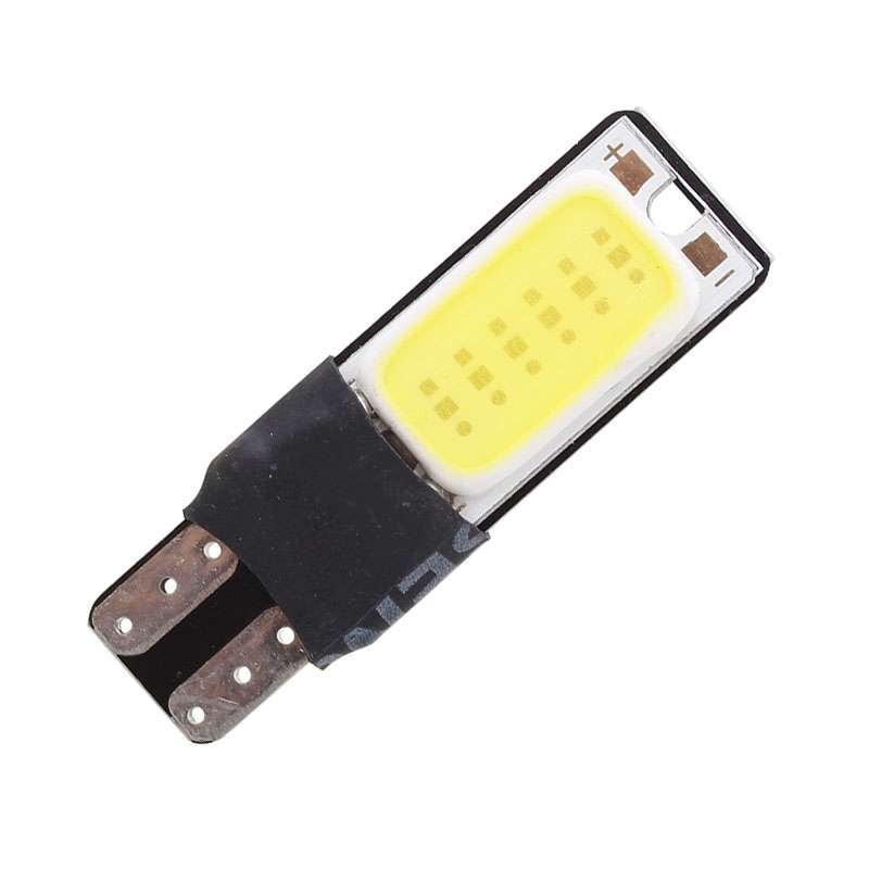 2 PCS T10 6W 180LM Ice Blue Light Double-Faced 2 COB LED Decode Canbus Error-Free Car Clearnce Readi