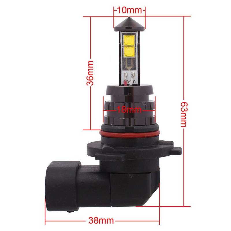 9005 20W 800LM White Light 4 XT-E LED Car Daytime Running Light Fog Light Bulb, DC 12-24V