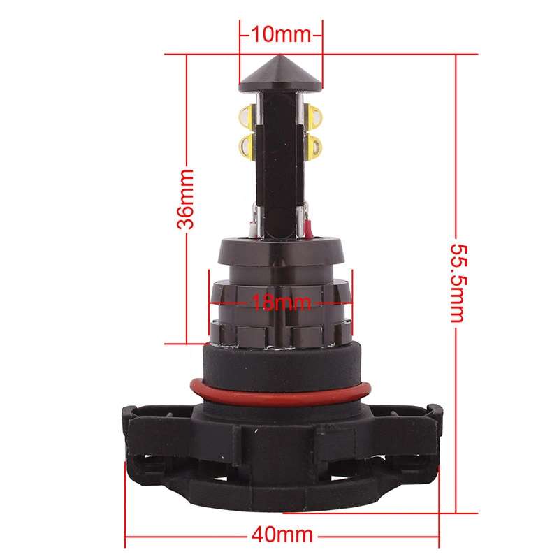 H16 20W 800LM White Light 4 XT-E LED Car Daytime Running Light Fog Light Bulb, DC 12-24V