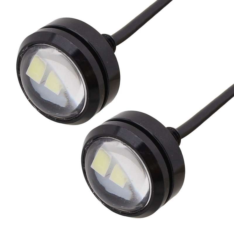 2 PCS 22.5mm 1.5W 150LM Blue Light 3 LED SMD 5630 Spotlight Eagle Eye Light Daytime Running Light fo