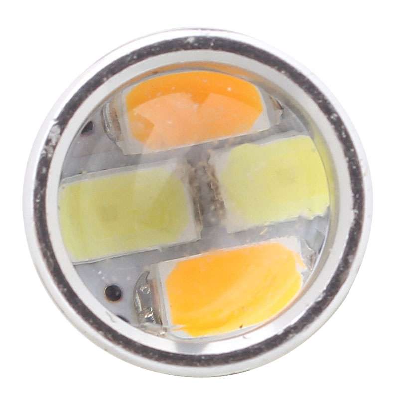 2PCS 1157/BAY15D 10W 700LM Yellow + White Light 20-LED SMD 5630 Car Brake Light Lamp Bulb, Constant