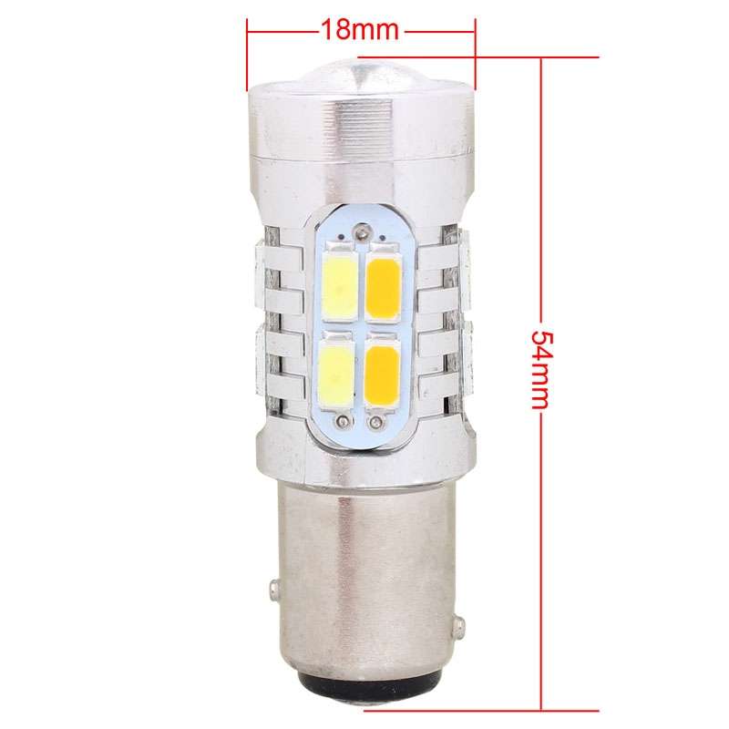 2PCS 1157/BAY15D 10W 700LM Yellow + White Light 20-LED SMD 5630 Car Brake Light Lamp Bulb, Constant