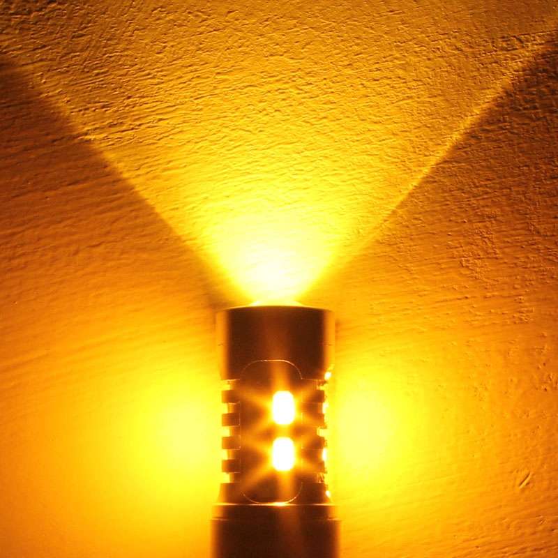2PCS 1157/BAY15D 10W 700LM Yellow + White Light 20-LED SMD 5630 Car Brake Light Lamp Bulb, Constant