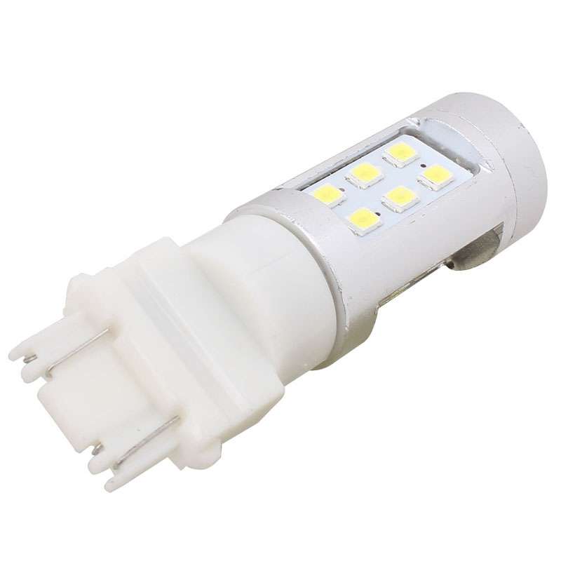 2 PCS T25 4.2W 630LM White Light Dual Wires 21 LED 2835 SMD Car Brake Light Daytime Running Light Bu