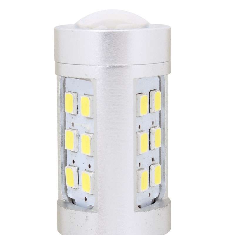 2 PCS T25 4.2W 630LM White Light Dual Wires 21 LED 2835 SMD Car Brake Light Daytime Running Light Bu
